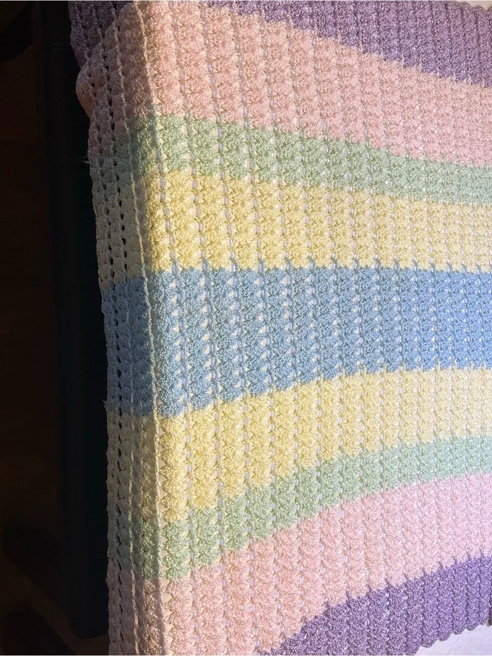 Pastel Multicolor Crochet baby blanket